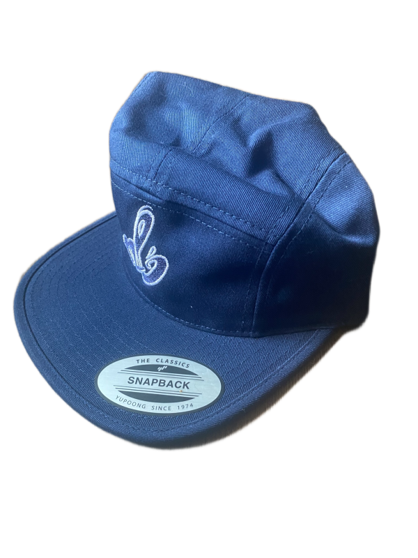 nl styled 5 panel snapback hat navy