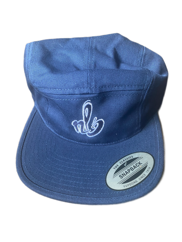 nl styled 5 panel snapback hat navy