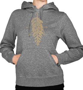 spruce bow light grey hoodie